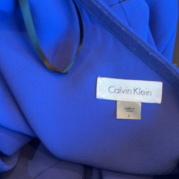 Calvin Klein blue one shoulder long dress size 6 NWT - Picture 7 of 7